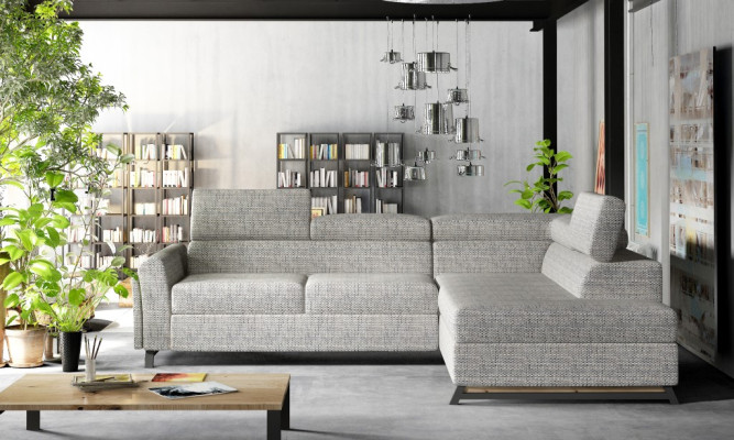 Ontwerper Bank Bank Hoekbank Stoffering Set Woonlandschap L-Vorm Stof
