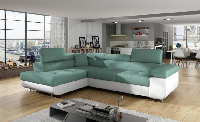 Eck Stoff hoekbank L-vorm Bank Bank Design Bank bekleding Stof Modern Stof