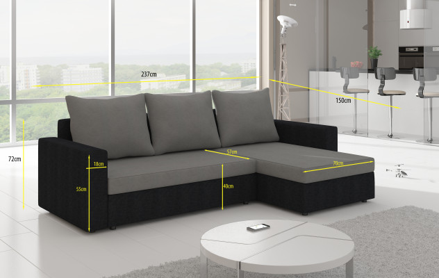 Ontwerp hoekbank slaapbank bedfunctie bank leer bekleding textiel sofa's nieuw 502