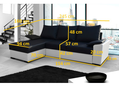 Ontwerp hoekbank slaapbank met bedfunctie bank lederen bekleding textielbanken.