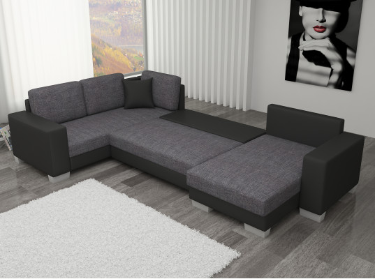 Woonlandschap Hoekbank Bank Bank Bekleding Textiel Hoek Textiel Stof Set Nieuw