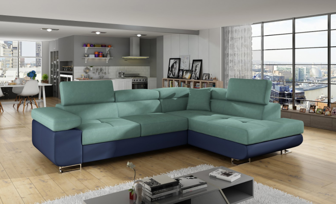 Klassiek design hoekbank bank bank bedfunctie bank gestoffeerd textielbanken