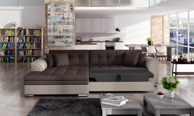Ontwerphoekbank met slaapfunctie bank bekleding bankstellen textiel banken bank