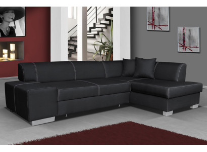 Ontwerp hoekbank slaapbank met bedfunctie bank banken leer textiel bekleding nieuw