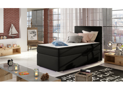 Boxspring Bed Hotel Bedden 90x200cm Leer Compleet Bedframe Topper