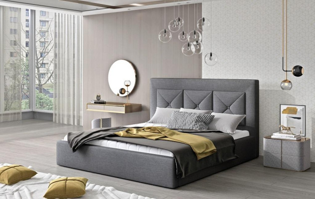 Klassiek bed, moderne stijl, dubbel houten hotelbed van 220x220 voor slaapkamer nieuw.