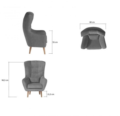Fauteuil Club Lounge Ontwerper Leuning Stoel Gestoffeerde Bank 1-Zitter Nieuwe Stoffering