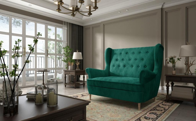 Bank Chesterfield Tweezitsbank 2-zitsbank Bank Fluweel Couches