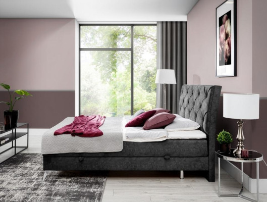 Bed textiel bekleding dubbel design barok moderne stijl Chesterfield bedden hotel