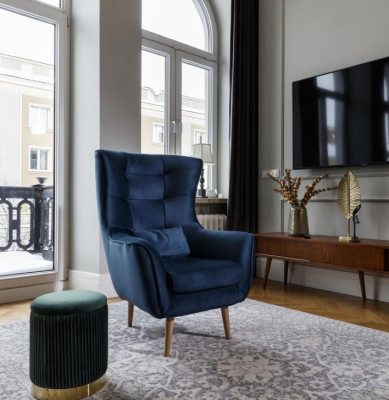 Fauteuil Club Lounge Ontwerper Leuning Stoel Gestoffeerde Bank 1-Zitter Nieuwe Stoffering