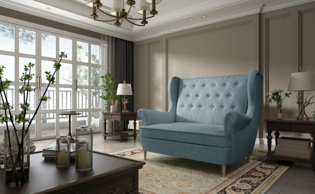 Bank Chesterfield Tweezitsbank 2-zitsbank Bank Fluweel Couches