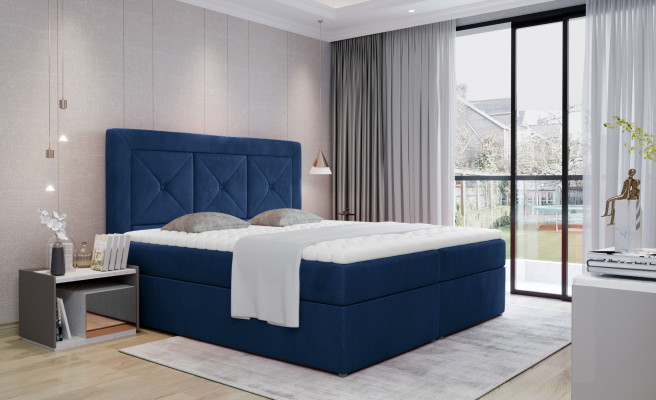 Luxe fluwelen bedden Koninklijk leren bed Paleis hotel tweepersoonsbed Nieuw