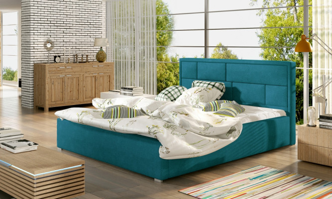 Designer bed slaapkamer bedden textiel hotel luxe gestoffeerd robuust