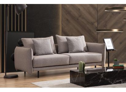 Driezitsbank Sofa Meubilair Inrichting Banken Sofa's Bekleding grijs Nieuw