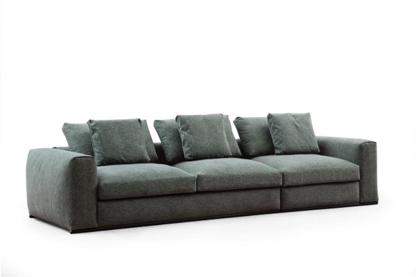 Woonkamerbank 4-zits Moderne bank Beklede bank Groen Hout Sofa 4-zits Moderne bank Gestoffeerde bank Groen Hout