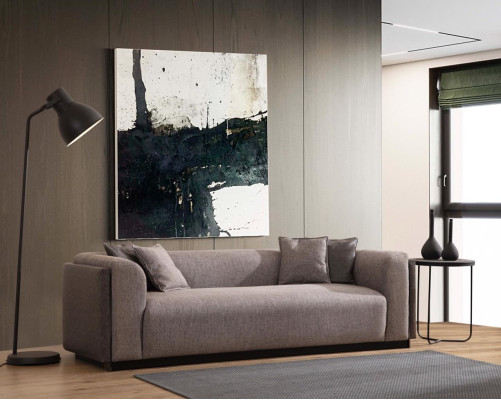 Sofagroep 4 3-zits designbank gestoffeerde banken moderne set