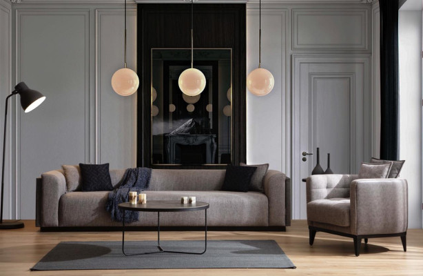 Woonkamerbank 4-zits design gestoffeerde bank Moderne luxe Nieuw Bruin = Woonkamerbank 4-zits design gestoffeerde bank Moderne luxe Nieuw Bruin