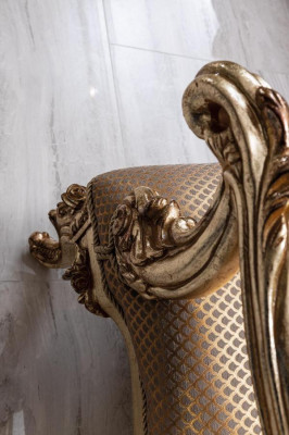 Fauteuil Woonkamer Klassiek Design Fauteuil Goud Luxe Woonkamer Textiel