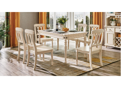 Eetkamer Eettafel 6x Stoelen Eettafelset Hout Set Stoel Sets Set Meubilair 7-delig