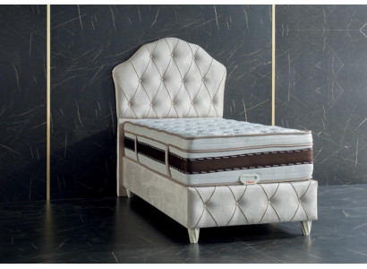 Bed wit Eenpersoonsbed Slaapkamer Boxspringbed Chesterfield Stijl Bedden