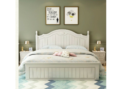 Set Bed Slaapkamer 2x Nachtkastje Tweepersoonsbedden Complete Set Houten Meubels 3-delig.