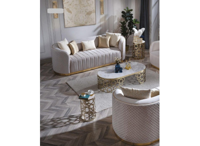 Ovale bank Driezits bank Meubels Bank Inrichting Woonkamer Fluweel