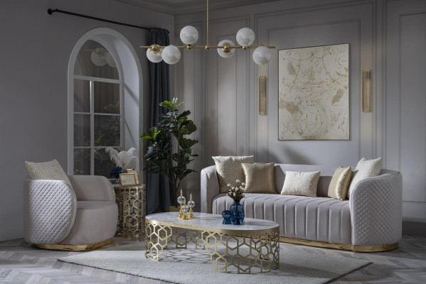 Ovale bank Driezits bank Meubels Bank Inrichting Woonkamer Fluweel