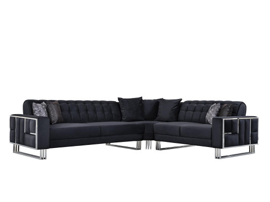 Luxe hoekbank van textiel stoffering Meubels hoekbank met metalen elementen Bank Sofa