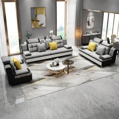 Ontwerp driezits lounge meubels 3-zits bank bank gestoffeerde club banken sofa's.