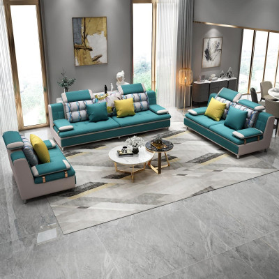 Ontwerp driezits lounge meubels 3-zits bank bank gestoffeerde club banken sofa's.