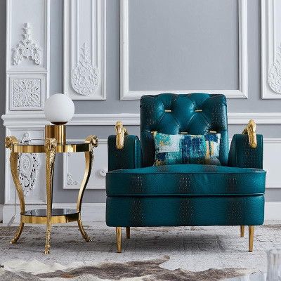 Fauteuil Ontwerp Slag Relax Club Lounge Stoel Bekleding Stof Leer