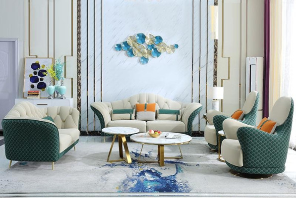 Driesits designbank 3-zits bank stoffering zitgroep bankstellen bankstellen