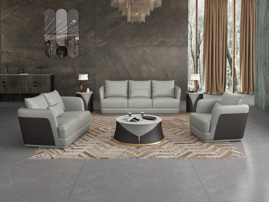 Bankstel 3-zits driezits Designbank Leren bank Modern bank bankstellen