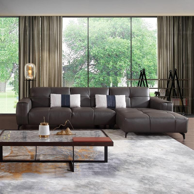 Ontwerp Esk hoekbank L-vorm Moderne bankstellen Leren bank Bank Zit woonlandschap