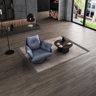 Fauteuil Ontwerp Grijs Metaal Relax Club Lounge Eenpersoons Gestoffeerd Stof Leer