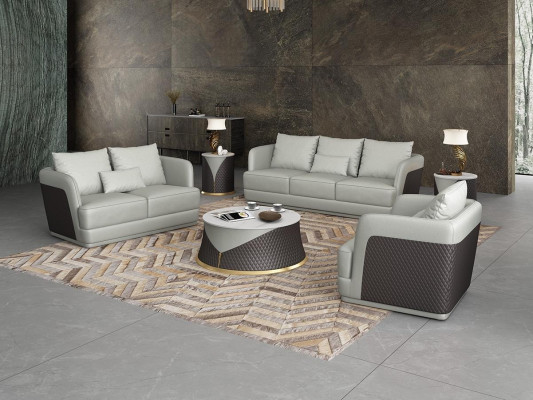 Sofa set 3+2 zits woonlandschap bankstel bekleding leren bankstel nieuw