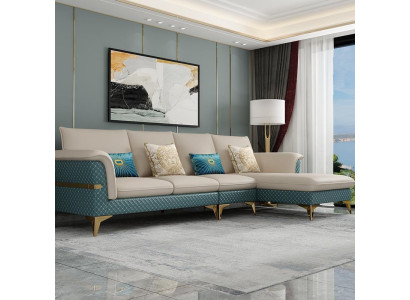 Ontwerp hoekbank L-vorm Moderne bankstellen Leren bank Bankstel Moderne bank