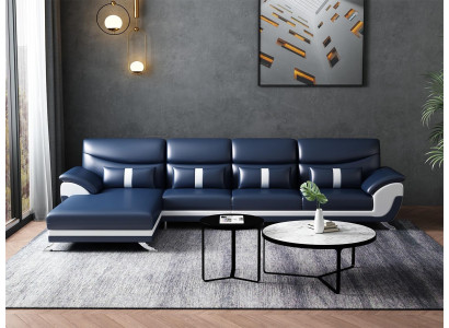 Hoekbank L-vormige woonlandschap bankstel bekleding stof banken leer