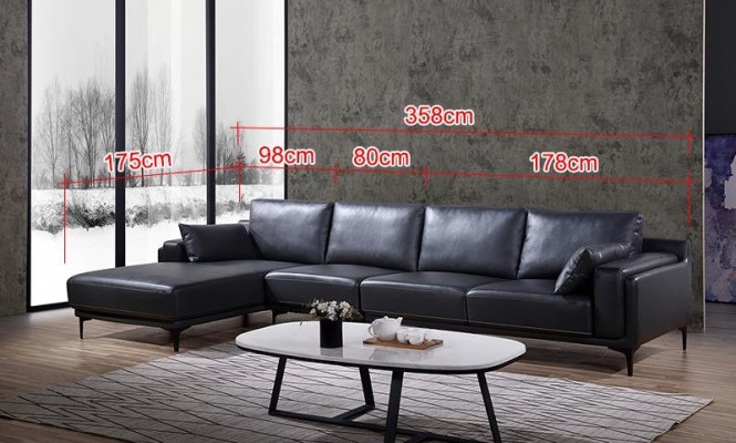 Sofa Ontwerp hoekbank L-vorm leren bank bank woonlandschap set moderne banken