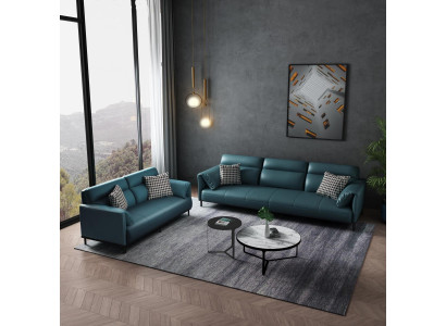 Ontwerp woonlandschap decoratiebankstel 3+2 zits leren bankstel woonkamer