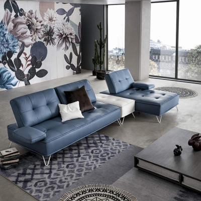 Woonlandschap Bank Bekleding Textiel Stof Leder zitgroep Hoek L-vorm Hoekbank