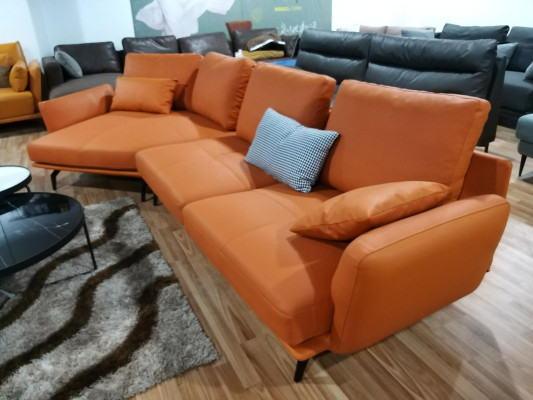 Hoekbank L-vormige woonkamer bankstel bank bekleding leer stof sofa's
