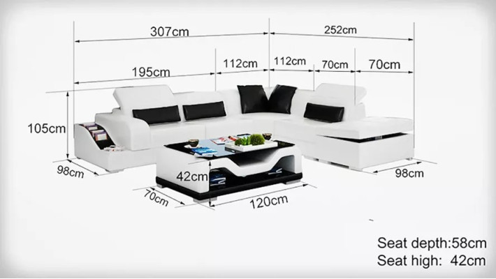 Garnituur Hoekbank Bank Leren Bank Hoekbank Beklede Bank Bankwoonlandschap