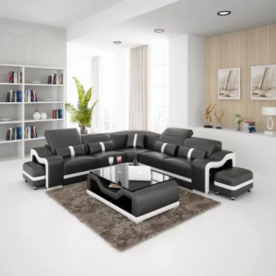 Leren bank Ontwerpbank Hoekbank L-vorm Moderne hoekbank Bekleding  Leren bank Ontwerpbank Hoekbank L-vorm Moderne hoekbank Bekleding