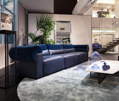 Grote bank bank 4-zits Vier banken Bekleding Zitbanken Banken Leder vierzitter