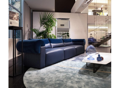 Grote bank bank 4-zits Vier banken Bekleding Zitbanken Banken Leder vierzitter