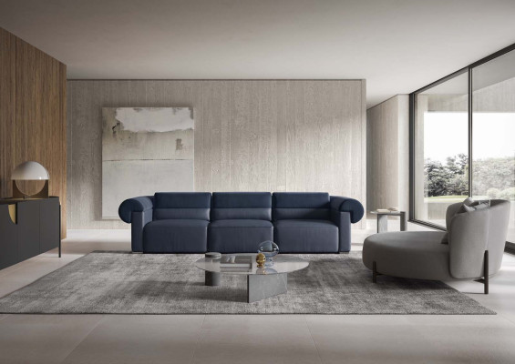 Grote bank bank 4-zits Vier banken Bekleding Zitbanken Banken Leder vierzitter