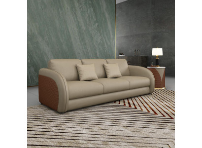 Driepersoons bank gestoffeerde design bank Moderne 3-zits banken Woonkamer meubels Beige