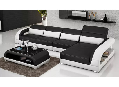 Ontwerp hoekbank hoekbank woonkamer moderne leren bekleding bank sofa