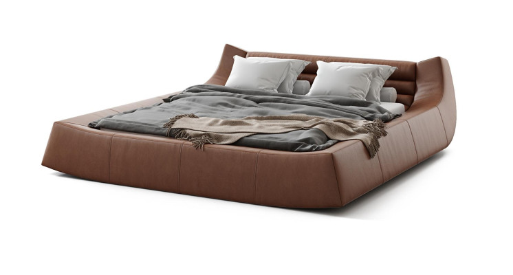 Tweepersoonsbed Luxe Design Luxurieus Gestoffeerd Bed Ontwerp Bedden in Leer